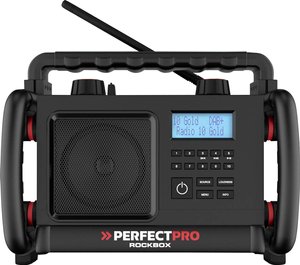 Radio na budowę PerfectPro ROCKBOX DAB+, UKW wstrząsoodporny czarny