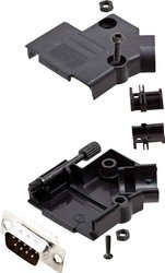 Zestaw listew męskich D-Sub encitech D45PK-P-09-DBP-K 6355-0034-01, rzędy: 2, styki: 9, 45 °, 1 zest.