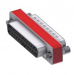 Adapter D-SUB Deltron Connectors DFA25P/25S/2FP102 UN złącze męskie D-SUB 25-pin - złącze żeńskie D-SUB 25-pin