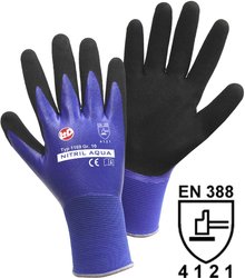 L+D Nitril Aqua 1169-M Nylon Rękawice robocze Rozmiar rękawic: 8, M EN 388   CAT II 1 szt.