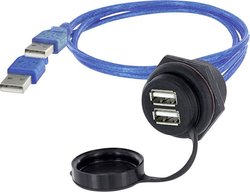 Złącze męskie USB encitech 1310-1035-03, USB Typu-A, 1.50 m, 1 szt.