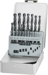 Zestaw wierteł do metalu kwb HSS – zestaw wierteł, 19 sztuk, Ø 1 do 10 mm (podziałka 0,5 mm) w metalowej walizce Zestaw wierteł krętych do metalu kwb 421944 19 szt.