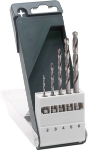 5-częściowy Zestaw wierteł do metalu HSS-G z chwytem sześciokątnym 2.0, 3.0, 4.0, 5.0, 6.0 mm Zestaw wierteł krętych do metalu Bosch Accessories 2609255127 1 zest.