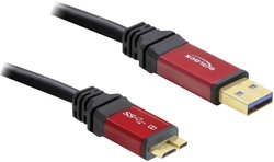 Kabel USB Delock, USB 3.2 Gen1 (USB 3.0), Złącze męskie USB-A, Złącze męskie USB Micro-B 3.0, 1.00 m