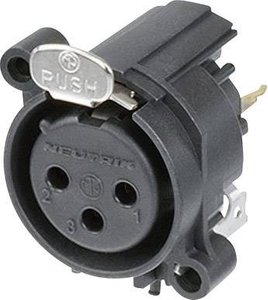 Złącze żeńskie XLR montażowe Neutrik NC3FAV1, 3-pin, 1 szt.