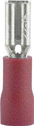 Konektor żeński, częściowa izolacja, tuleja, 2,8x0,5 mm, 0.5-1.0 mm2, czerwony