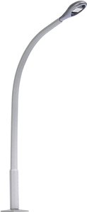 Lampa słupowa z betonu H0 z zakrzywionym słupem lampa wisząca H0 Busch 4126 1 szt.