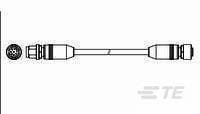 Kabel połączeniowy czujnika/aktuatora TE Connectivity 2273115-4, piny: 8, 1.50 m, 1 szt.