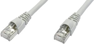 Kabel LAN Telegärtner L00005A0027, 1 szt., RJ45, CAT 6a, S/FTP, 10.00 m, szary
