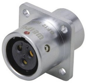 Złącze okrągłe żeńskie push-pull Weipu SF1213/S2, 2 pin, 250 V/AC, IP67, do lutowania