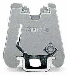 szer. 6 mm do opisu przy pomocy WMB, szara WAGO 249-101 bezśrubowa blokada końcowa
