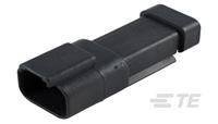 Obudowa złącza pin męskiego na kabel TE Connectivity DT04-2P-E005, wire-to-wire, piny: 2, 1 szt.