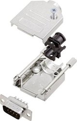 Zestaw listew męskich D-Sub encitech DTZK09-DMP-K 6355-0002-21, rzędy: 2, styki: 9, 180 °, 1 zest.