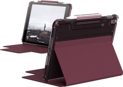 Miejska zbroja [U  Lucent solidne, odporne na wstrząsy ochronne etui foliowe do Apple iPad 10.2'' (2020 i 2019) Etui na tablet Urban Armor Gear Lucent  oberżynowy, różowy, przeźroczysty