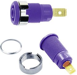 Gniazdo laboratoryjne zabezpieczone Złącze żeńskie do wbudowania  fioletowy Stäubli SLB4-F6,3 1 szt.