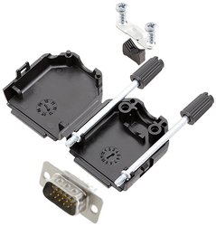 Zestaw listew męskich D-Sub encitech DPPK09-BK-HDP15-W-K 6355-8011-01, rzędy: 3, styki: 15, 180 °, 1 szt.