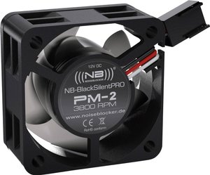 NoiseBlocker BlackSilent Pro Wentylator do obudowy PC czarny (S x W x G) 40 x 40 x 20 mm