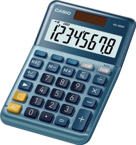 Casio MS-88EM  Kalkulator stołowy niebieski Wyświetlacz: 8 energią słoneczną (D x S) 101 mm x 149 mm