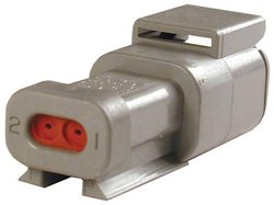Obudowa złącza pin męskiego na kabel TE Connectivity DTM04-2P-E003, piny: 2, 1 szt.