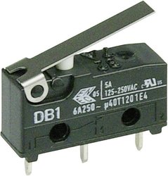 Mikroprzełącznik DB1C-C1LB 250 V/AC 6 A 1 x wł/(wł) ZF  chwilowy 1 szt.