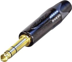 Złącze męskie jack 6,35 mm NP3X-B Neutrik NP3X-B złącze męskie proste Ilość styków: 3 stereo czarny 1 szt.