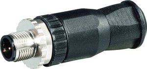 M12 St. 0°, samohamowne Zacisk śrubowy 5 biegunowy 0,14 - 1,5 mm2, średnica kabla 2,5 - 8 mm Złącze niekonfekcjonowane czujnika/aktuatora Murr Elektronik 7000-12731-0000000, 1 szt.