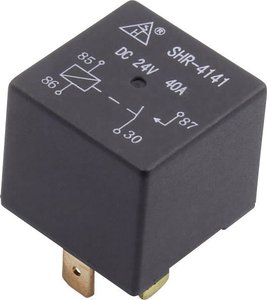 Przekaźnik samochodowy TRU COMPONENTS SHR-4141A SHR-12VDC-F-A 4pin 1433305, 40 A