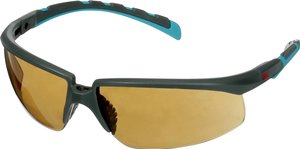 3M S2005SGAF-BGR Okulary ochronne z zabezpieczeniem przeciw zaparowaniu, z ochroną przeciw zarysowaniom, regulacja kąta turkusowy, szary EN 166 DIN 166