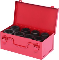 Zestaw nasadek udarowych 1&quot, 6-kątnych, długich, 8-cz Zestaw kluczy nasadowych KS Tools 515.0308 515.0308