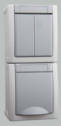 Przełącznik/Gniazdo VIKO Pacific 90591082-DE, szary 1 szt.