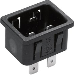 Złącze męskie IEC Kaiser C20 złącze męskie do wbudowania pionowego Łączna ilość styków: 2 + PE 16 A czarny 767/10/63/sw/C 1 szt.