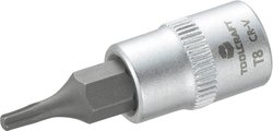 Końcówka klucza nasadowego 6,3 mm (1/4'') z końcówką T8 do uchwytu T Nasadka trzpieniowa TOOLCRAFT T8 816078 profil T 1 szt.