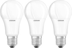 E-27  LED  13 W = 100 W  ciepła biel  Kształt gruszki   Żarówka LED OSRAM 4058075819412 E-27 13 W = 100 W 1521 lm ciepła biel 3 szt.