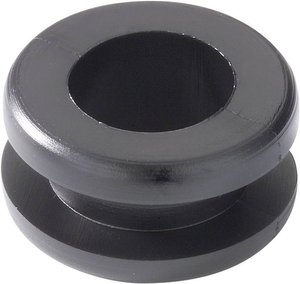 Przepusty HellermannTyton, HV1204-PVC-BK-M1, 633-02040, (Ø x W) 17.5 mm x 8.8 mm, czarny, 1 szt.