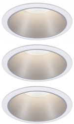 EBL Zestaw Cole Coin 3StepDim rd fixed LED 3x6W 2700K 230V biały/srebrny mat/pl Lampa do zabudowy Paulmann Cole Coin 93410 Zestaw 3-elementowy 6 W 460 lm