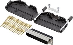 Zestaw listew męskich D-Sub encitech DPPK37-BK-DBCP-K 6355-0078-04, rzędy: 2, styki: 37, 180 °, 1 szt.