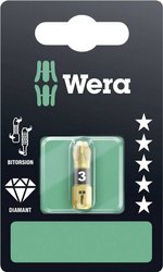 Bit krzyżakowy PZ 3 Wera 855/1 BDC SB SiS 05073338001 stal narzędziowa z diamentową powłoką D 6.3 1 szt.