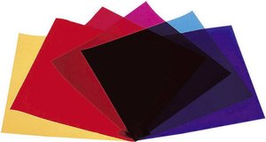 Folia/Filtr kolorowy Eurolite, 24 x 24 cm, PAR 64, PAR 36, PAR 56, zestaw 6 szt.