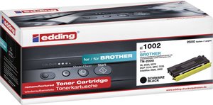Edding  Toner  Zamiennik Brother TN-2000  Czarny  2500 strony Toner Edding 18-1002 1 szt.