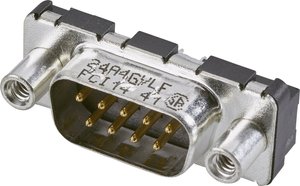 Listwa męska D-Sub FCI D-SUB D09P24A4GV00LF, rzędy: 2, styki: 9, 180 °, 1 szt.