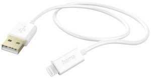 Kabel do ładowania USB Hama, USB 2.0, Złącze męskie Lightning, Złącze męskie USB-A, 1.50 m