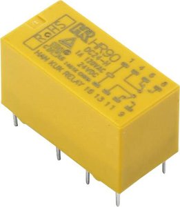 Przekaźnik drukowany HR90-DC12H HR90-DC12H, monostabilny, 1 cewka, 220 V/DC, 250 V/AC, 2 A, 1 szt.