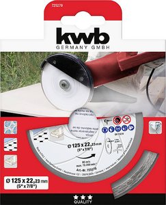 kwb 725270  Tarcza tnąca diamentowa Średnica 125 mm Średnica otworu 22.23 mm płytka ceramiczna, ceramika 1 szt.