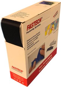 Taśma rzepowa do przyklejania na gorąco element z haczykami, wysoka wytrzymałość (D x S) 10000 mm x 50 mm czarny FASTECH® B50SKL01E999910 10 m