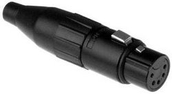 Złącze męskie XLR Amphenol AC5FB, niklowany, złącze, proste, 1 szt.