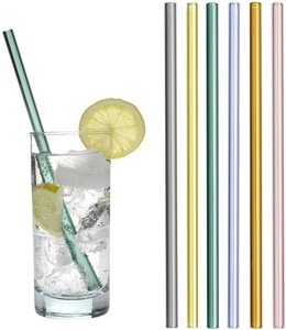 Słomka do picia ze szkła TFA Dostmann Trinkhalme aus farbigem Glas 21 cm 6 szt.