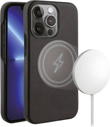 Vivanco Mag Classic Futerał backcase Apple iPhone 13 Pro czarny Ładowarka indukcyjna, Odporny na wstrząsy