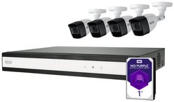 Zestaw monitorujący ABUS Performance Line TVVR33842T analogowy, AHD z 4 kamerami 2560 x 1940 px 1 TB