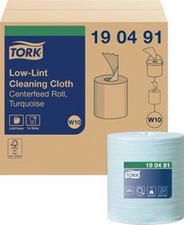 Niestrzępiące się ściereczki czyszczące w wiadrze z dozownikiem W10, 1-warstwowe Ręcznik do czyszczenia TORK 190491 4 szt.
