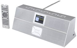 Radio internetowe soundmaster IR3300SI Internet, DAB+, UKW obsługa DLNA, funkcja głośnomówiąca, z pilotem, obsługa Spotify, funkcja budzika srebrny